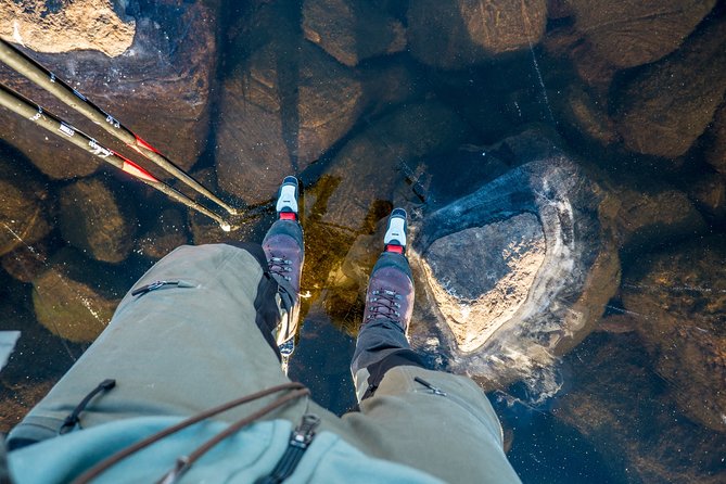 Beginner friendly Nordic Ice Skating On lakes in Stockholm - A flexible route chosen for the conditions