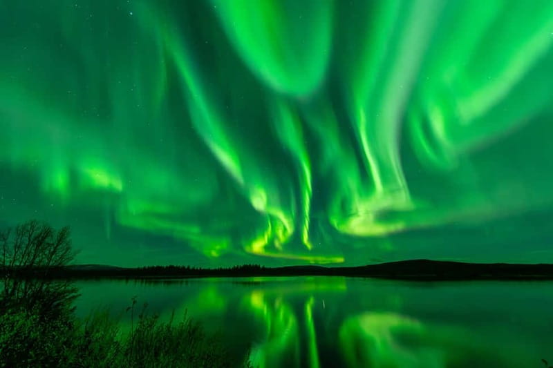 Experience the majestic Auroras Kiruna-Abisko & lodge dinner - What the northern-lights hunt feels like