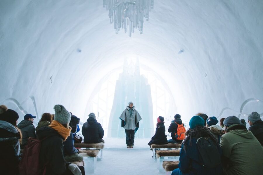 From Abisko: Explore the Icehotel - Inside the Art Suites and Ice Rooms