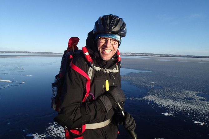 Introduction to Ice Skating on Natural Ice in Stockholm - Getting fitted for Nordic skates and safety gear