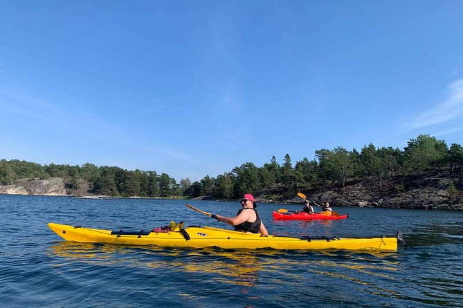 Kayak Tour in the Stockholm Archipelago with Lunch Meal - A calm start in stable sea kayaks