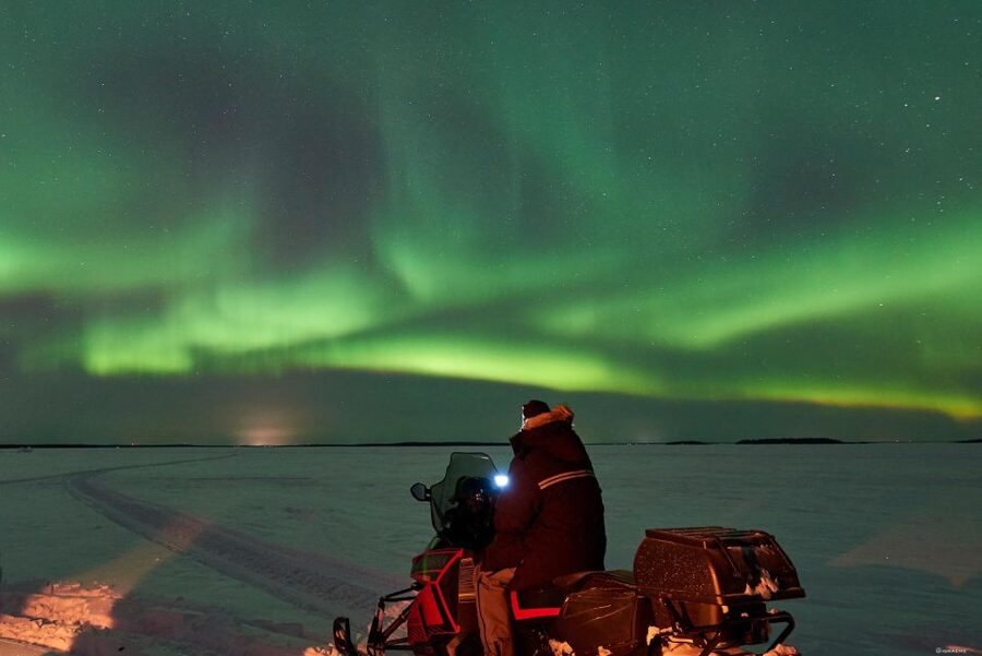 Luleå : Northern lights snowmobile tour - Shared snowmobile or your own machine