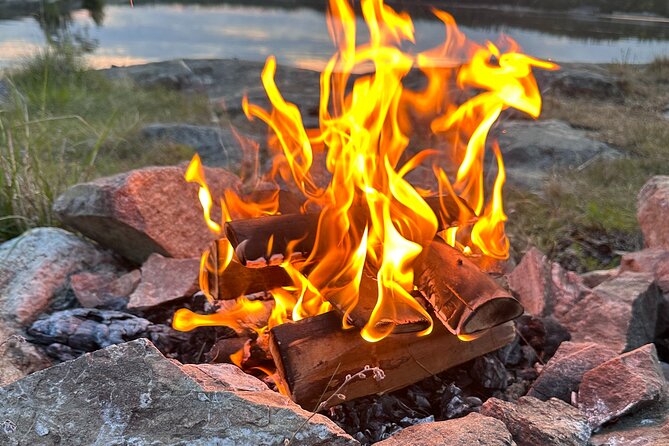 Midnight Sun and Campfire - National Park evening hike Stockholm - Entering Tyresta’s old Swedish forest