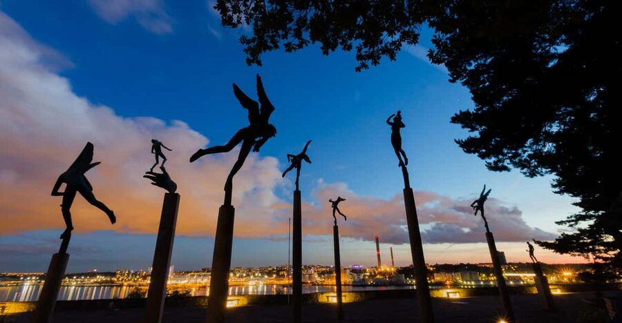 Millesgården Museum: sculpture park and art galllery - Walking through the terraces and fountains