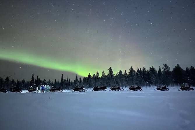 Northern Light snowmobile tour in Kiruna 7:30 pm - Jukkasjärvi Church and a glimpse of local culture