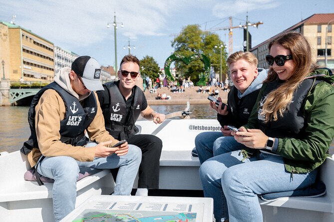 Self Drive Electric Boat in the Canals - Taking the wheel in central Gothenburg