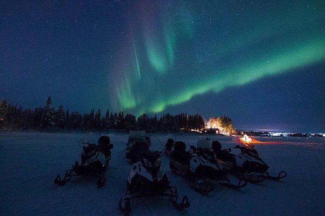 Snowmobile Aurora Expedition with dinner - Starting in central Kiruna with five hours ahead