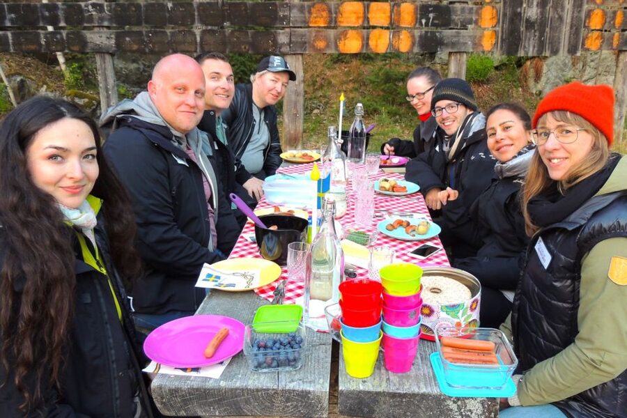 Stockholm: Evening Wildlife Safari with Midsummer Meal - Red cottages, manor houses, and Viking stones