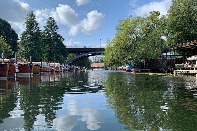 Sunset Kayak Tour in Central Stockholm and Swedish Fika - Sunset views toward City Hall