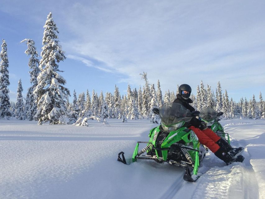 Wilderness Tour with Snowmobile & Ice Fishing - First ride: frozen lakes, forests, and marshes